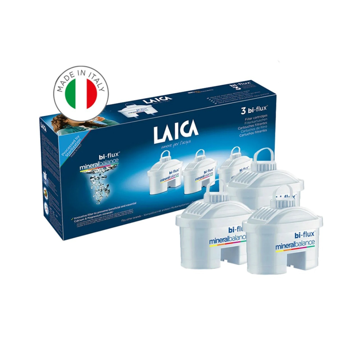 Cartuș Filtru Bi-Flux Mineral Balance LAICA set 3 pentru Filtru Ulcior