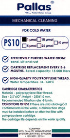 Cartuș bobinat 10 inch 1 micron pentru apă