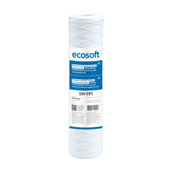 Cartuș Ecosoft 2,5x10 1 micron din fir polipropilenă