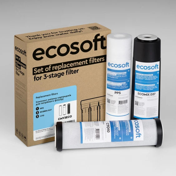 Cartușe de schimb Ecosoft pentru filtrare triplă