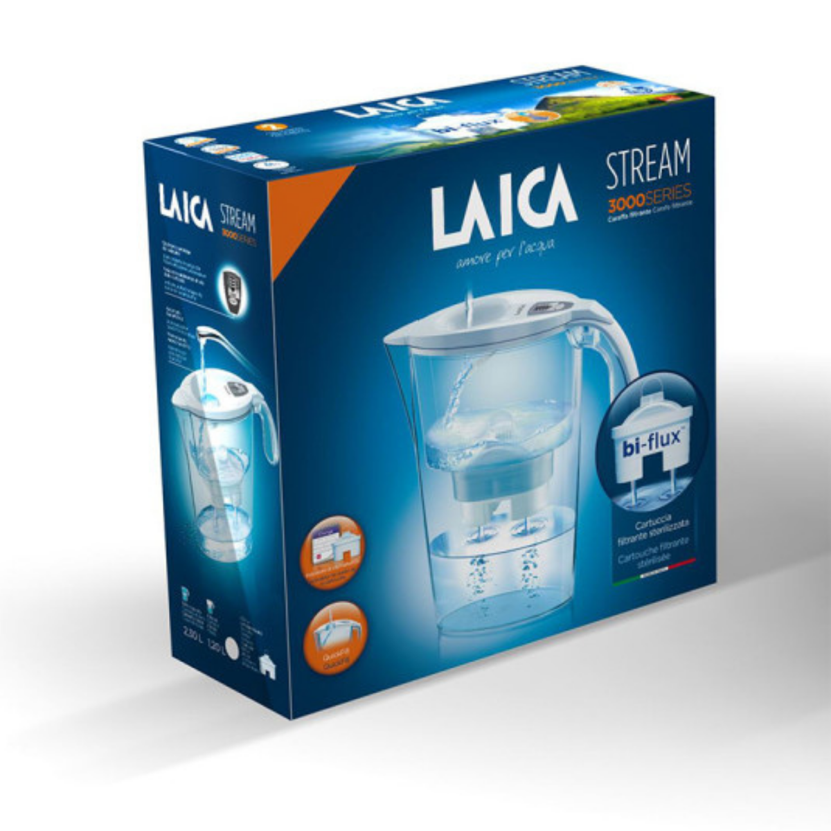 Filtru ulcior pentru apă LAICA Stream realizat din materiale fără BPA