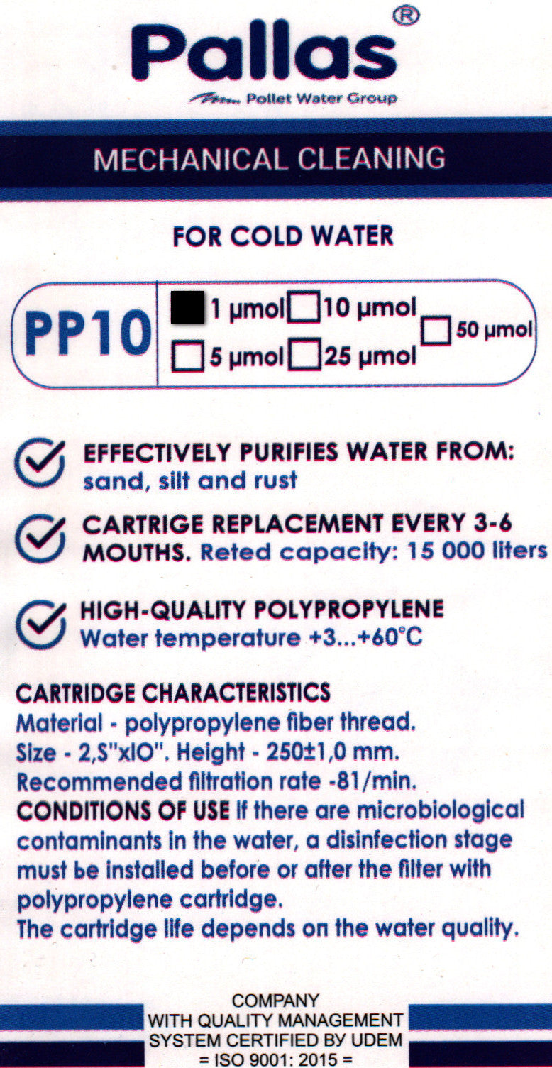 Filtru apă 10 inch 1 micron pentru sedimente