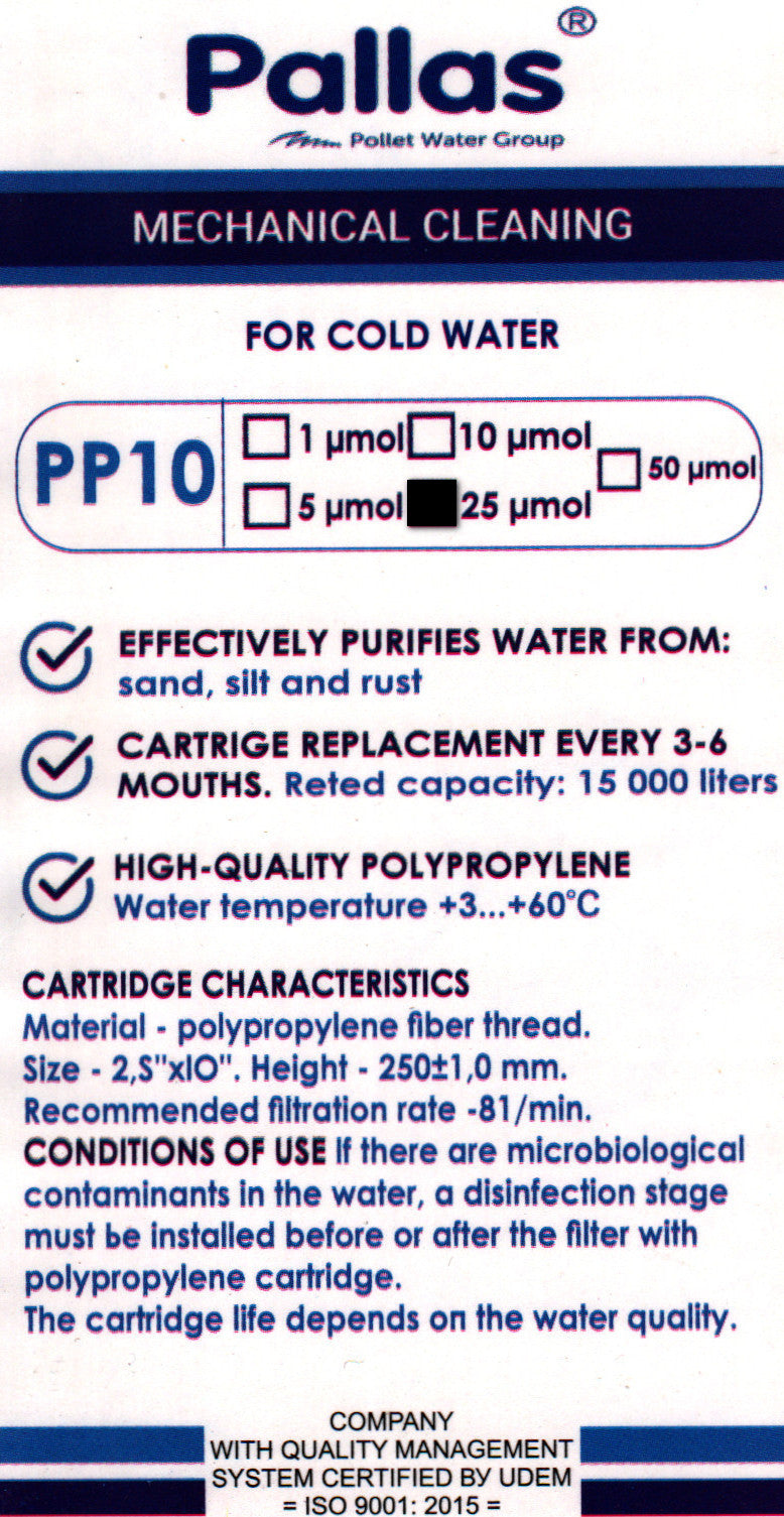 Filtru apă 10 inch 25 micron pentru sedimente