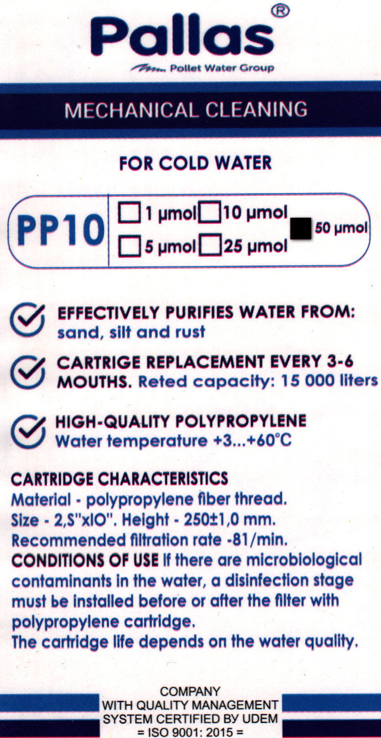 Filtru apă 10 inch 50 micron pentru sedimente