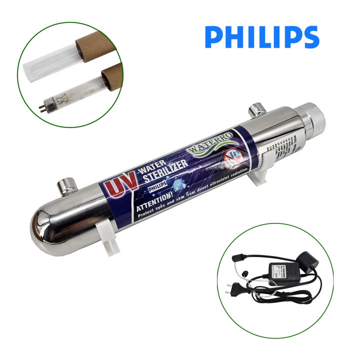 Sterilizator UV WATERRO UV11W cu lampă PHILIPS pentru apă potabilă