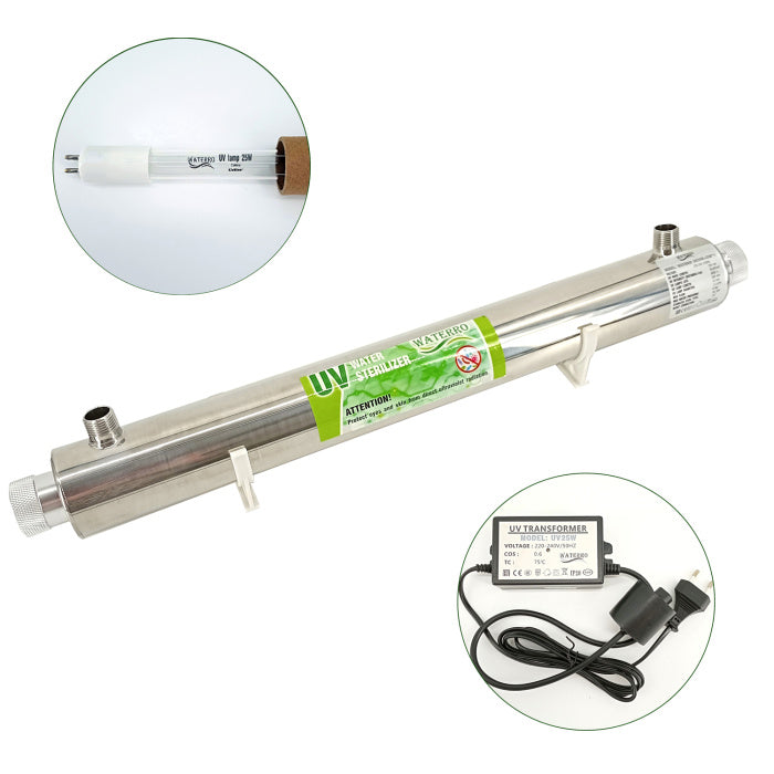 Sterilizator UV WATERRO UV25W pentru apă potabilă