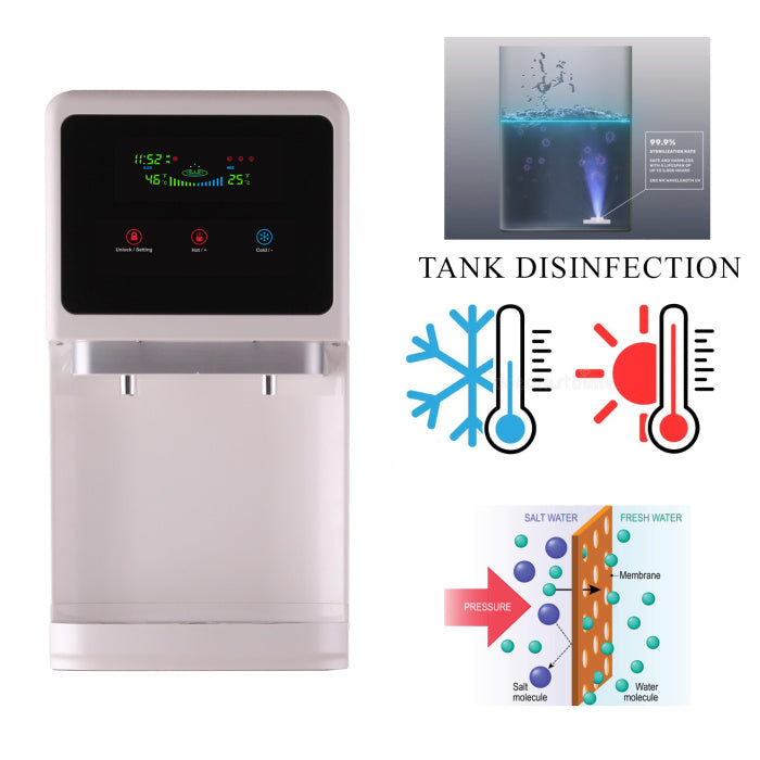 Water dispenser PEARL 75 cu filtrare RO și UV LED